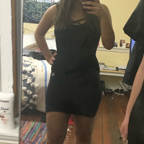 BLACK BODYCON DRESS - Picture 3 of 3